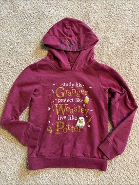 Kids Maroon Harry Potter Graphic Hoodie Sweatshirt